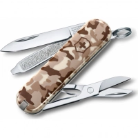 Нож перочинный Victorinox CLASSIC, сталь X55CrMo14, рукоять Cellidor®, песочный камуфляж купить в Орле