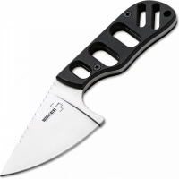 Нож с фиксированным клинком шейный Chad Los Banos Design SFB Neck, Boker Plus 02BO321, сталь 440C Satin, рукоять стеклотекстолит G10 купить в Орле