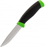 Нож с фиксированным лезвием Morakniv Companion Green, сталь Sandvik 12C27, рукоять пластик/резина, зеленый купить в Орле