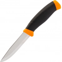 Нож с фиксированным лезвием Morakniv Companion Orange, сталь Sandvik 12C27, рукоять резина/пластик, оранжевый купить в Орле