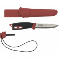 Нож с фиксированным лезвием Morakniv Companion Spark Black Red, сталь Sandvik 12C27, рукоять резина/пластик купить в Орле