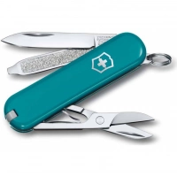 Нож Victorinox Classic SD Colors, Mountain Lake (0.6223.23G) бирюзовый, 7 функций 58мм купить в Орле