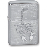 Зажигалка ZIPPO Scorpion Brushed Chrome, латунь с никеле-хром.покрыт., серебр., матов., 36х56х12 мм купить в Орле